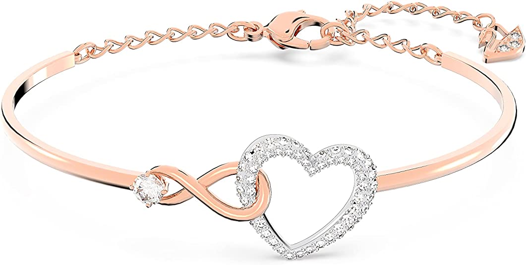 Jewelry Collection, Necklaces and Bracelets, Rose Gold & Rhodium Tone Finish, Clear Crystals