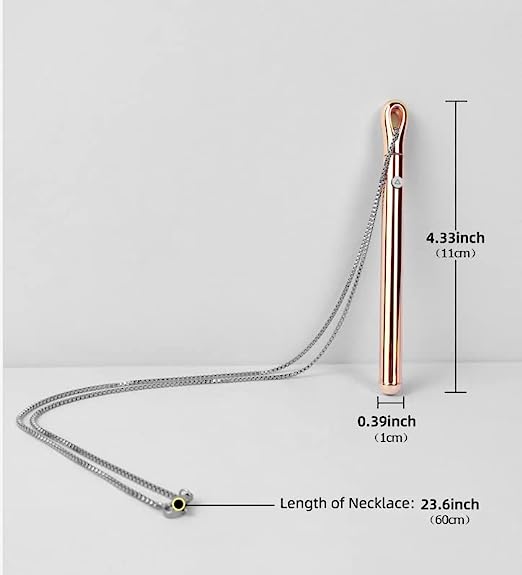 Long Gold Plated Initial Necklaces for Women Sexy Personalized Bar Necklaces, Rechargeable 2-In-1 Necklace Jewelry