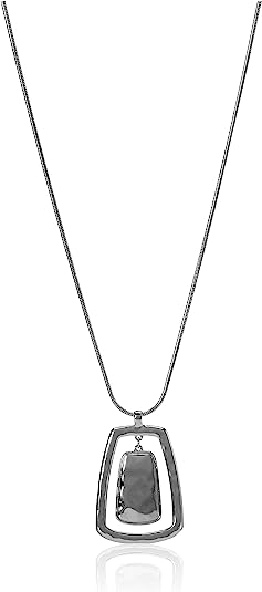 Women's Silvertone Adjustable Pendant Necklace, 36" L